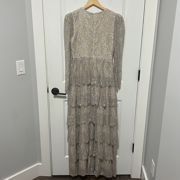 NWT Antonio Melani × Born on Fifth Clara Metallic
Tiered Ruffle Maxi Dress US 2 - Picture 5 of 9